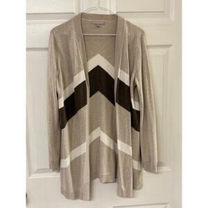 Banana Republic Taupe Chevron Cardigan | Size M